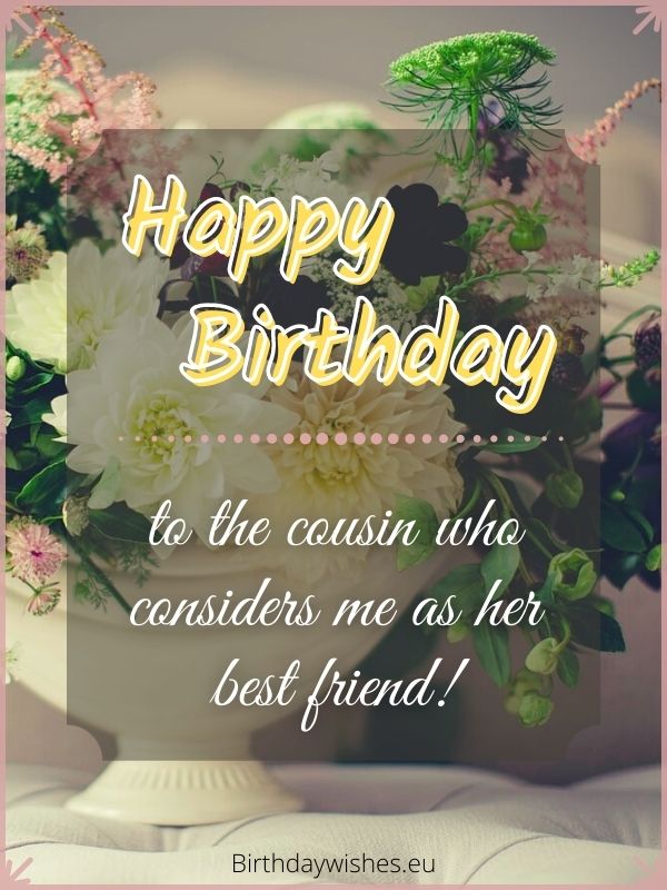 birthday congratulations for cousin girl