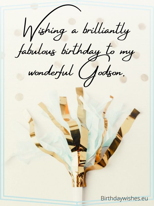 birthday wishes for Godson