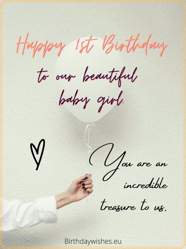 First birthday wishes for daughter