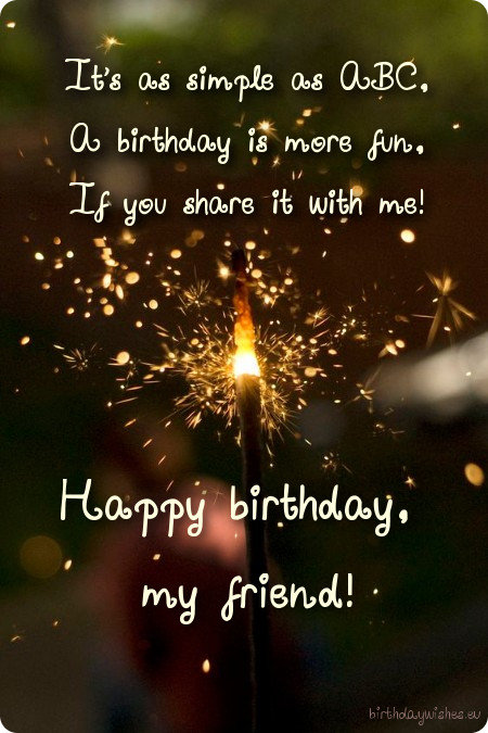 Short Birthday Poems For Best Friend (Female And Male) With Images